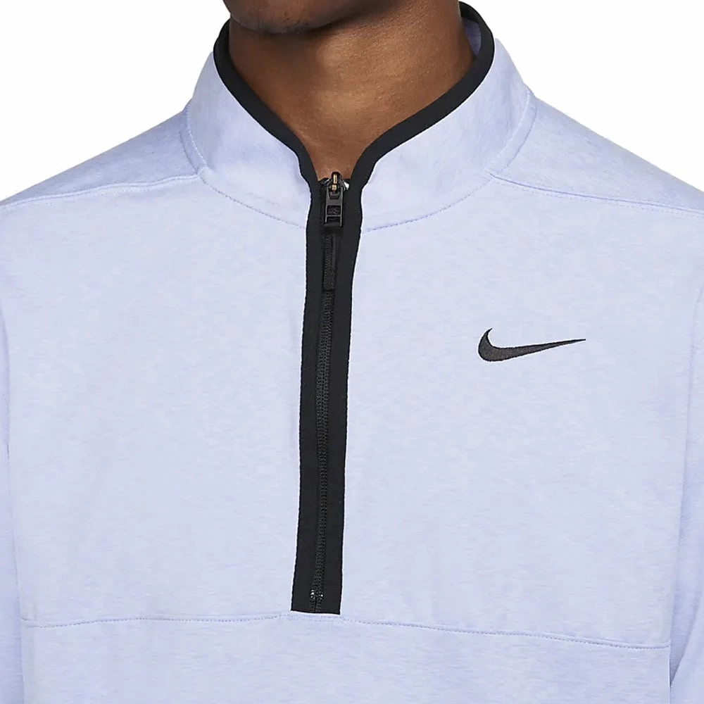 Active Wearable Daily Bold Nike Dri-FIT Victory 1/2 Zip Pullover - Light Thistle/Pure/Black