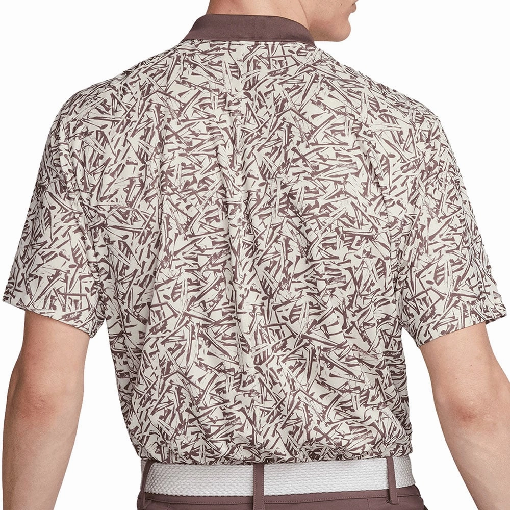 Relax Outfit Nike Dri-FIT Victory  Allover Print Polo Shirt - Coconut Milk/Plum Eclipse/Black