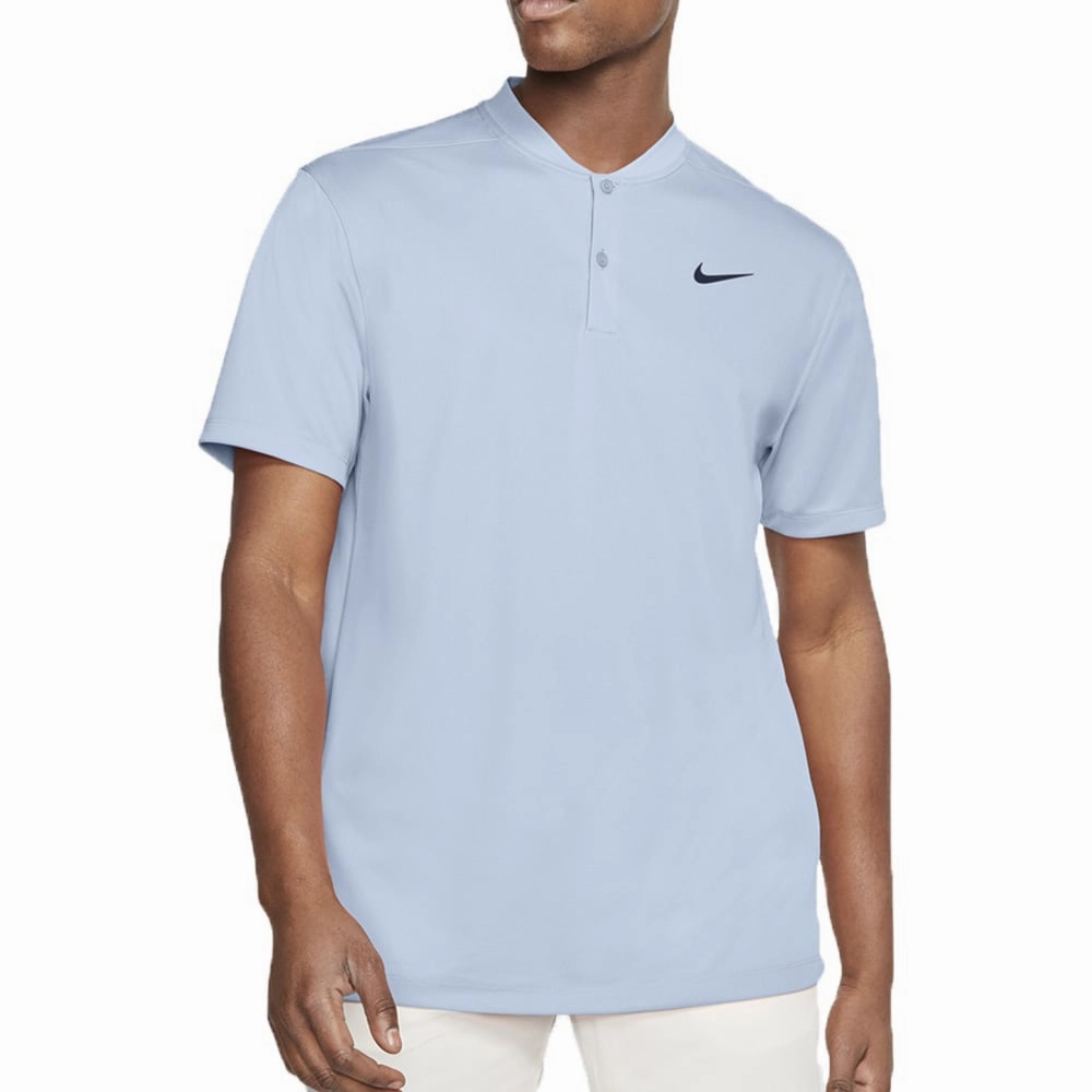 Seam Free Back Nike Dri-Fit Victory Blade Polo Shirt - Hydrogen Blue/Obsidian