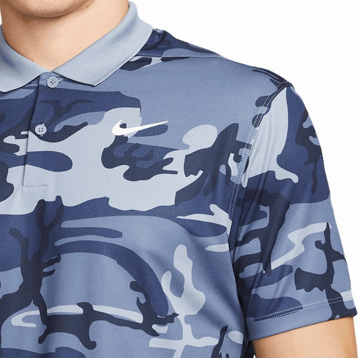 Nike Dri-FIT Victory  Camo Polo Shirt - Ashen Slate/Diffused Blue/White Everyday Layering Everyday Essential