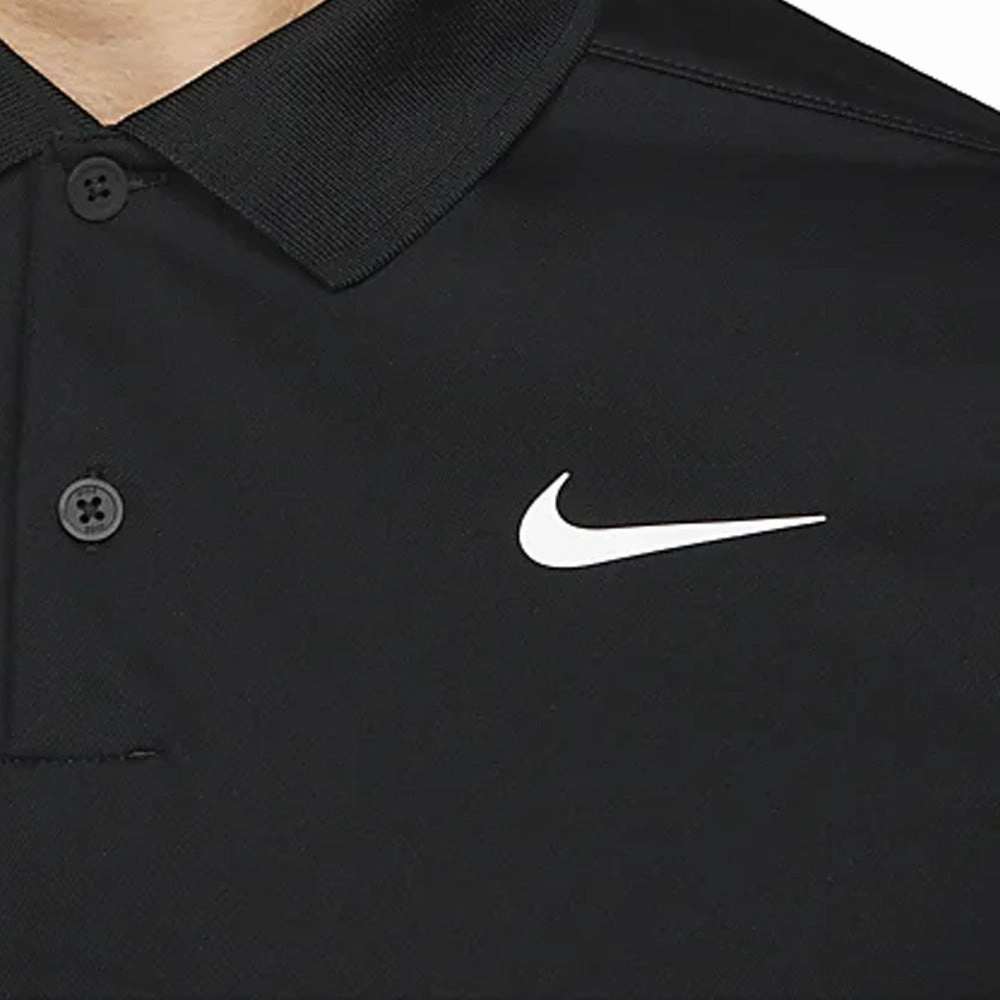 Nike Dri-FIT Victory Long Sleeved Polo Shirt - Black/White High Density Cotton Smart Design