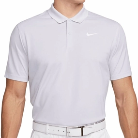 Nike Dri-FIT Victory Polo Shirt - Oxygen Purple/White Embroidered Details