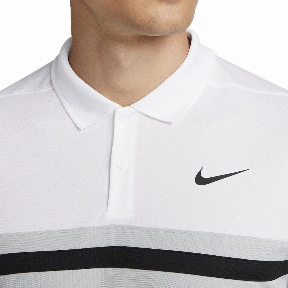 Nike Dri-FIT Victory Polo Shirt - White/Light Smoke Grey/Black Summer Fashion Layering Fashion