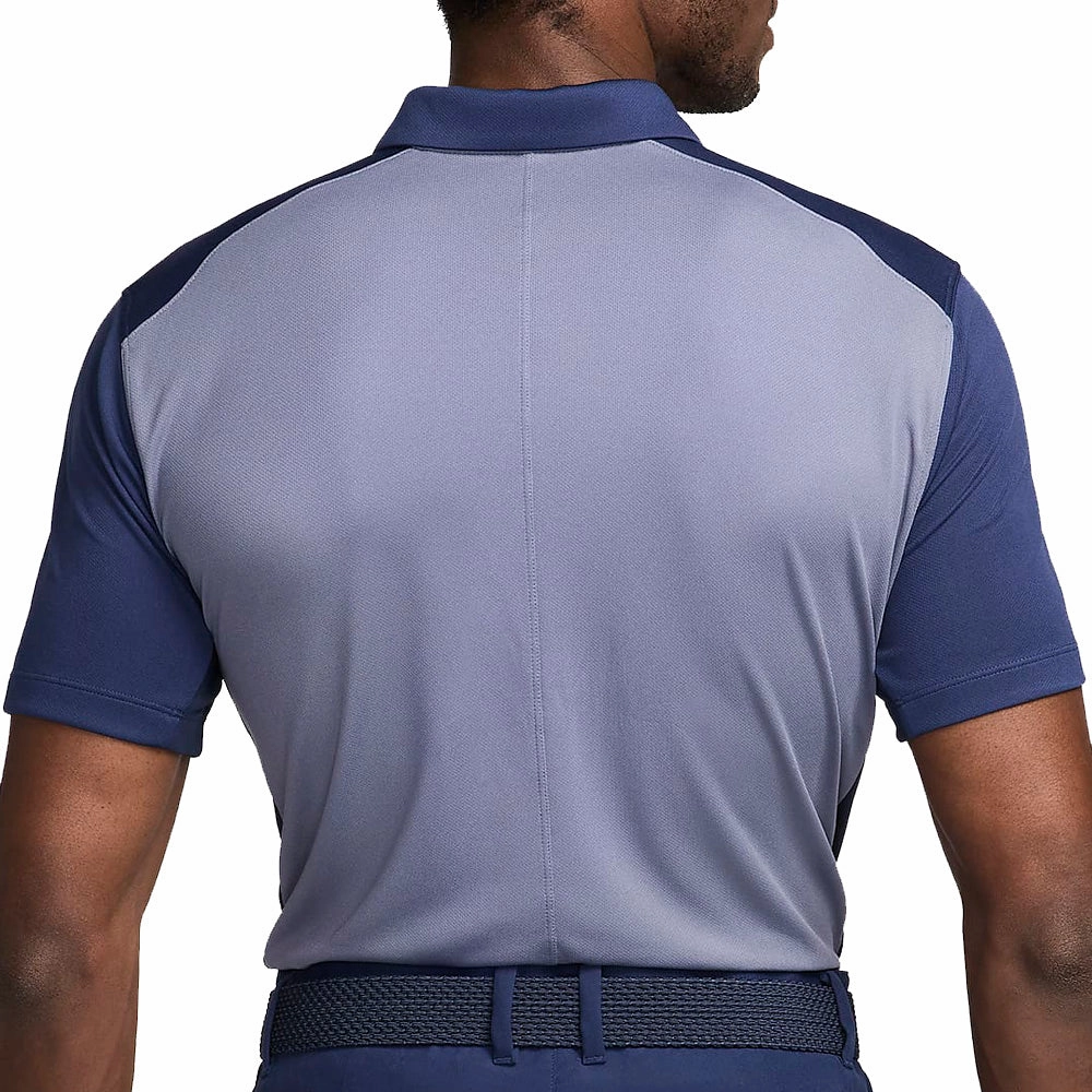 Nike Dri-FIT Victory  Solid Polo Block - Midnight Navy/Obsidian/White Breathable Cotton Fabric Essential Look