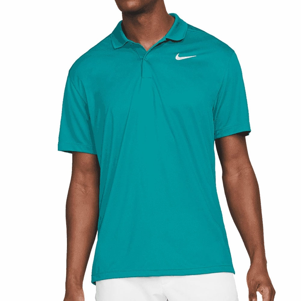 Smooth Look Nike Dri-FIT Victory Solid Polo Shirt - Bright Spruce/White