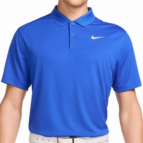 Stylish Wear Nike Dri-FIT Victory Solid Polo Shirt - Game Royal/White