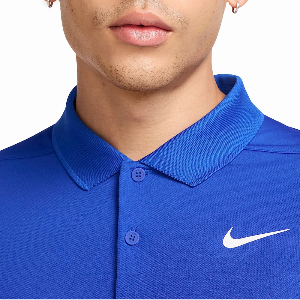 Fun and Relaxed Nike Dri-FIT Victory Solid Polo Shirt - Game Royal/White