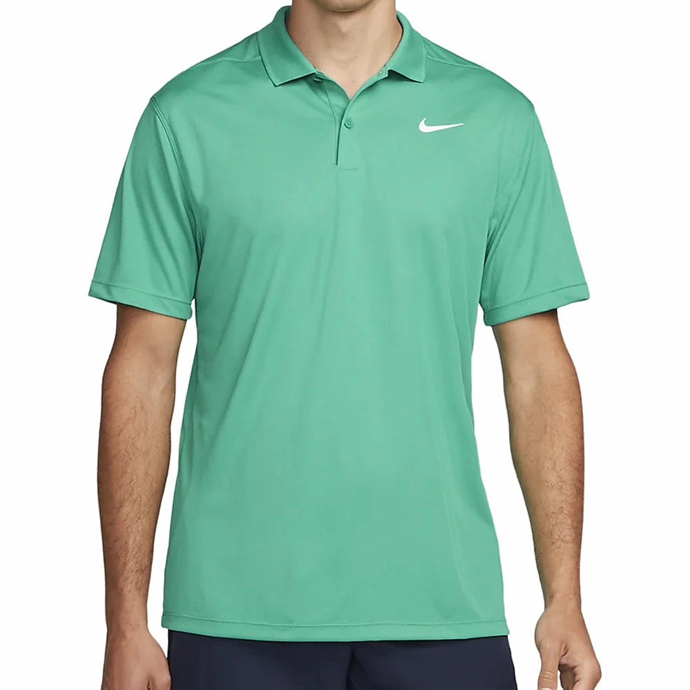 All Season Wear Nike Dri-FIT Victory Solid Polo Shirt - Neptune Green/White