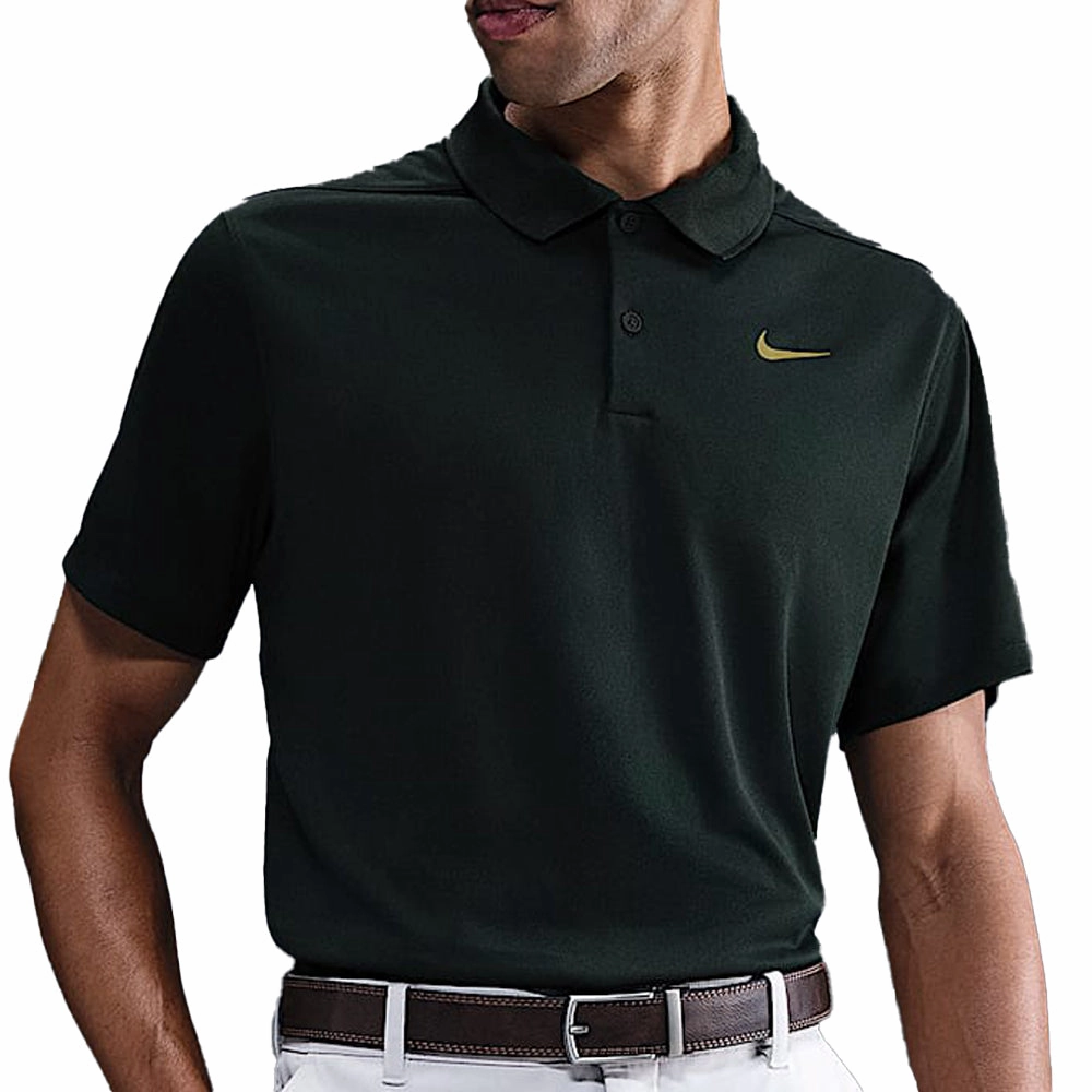 Casual and cool Reinforced Collar Nike Dri-FIT Victory Solid Polo Shirt - Night Forrest/Olive Flak