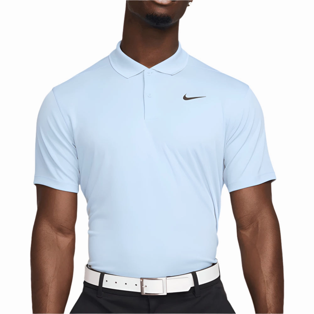 Nike Dri-FIT Victory Solid Polo Shirt - Psychic Blue/Black Soft Finish