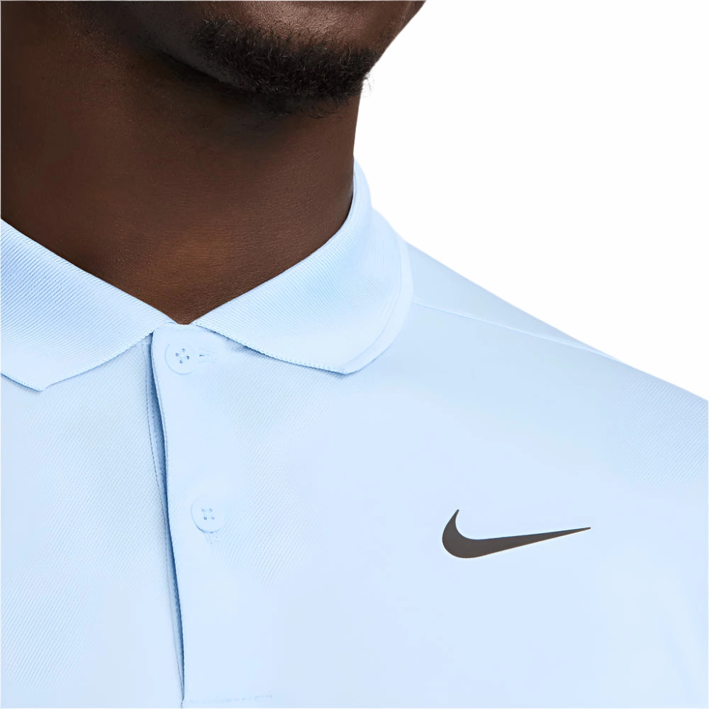 Nike Dri-FIT Victory Solid Polo Shirt - Psychic Blue/Black Flexible Fit Breathable Material
