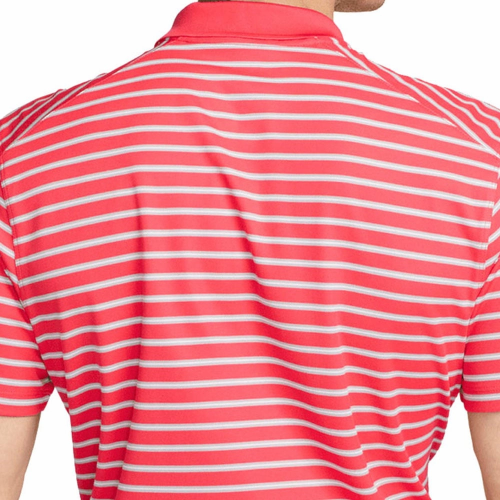 Nike Dri-FIT Victory Stripe Polo Shirt - Ember Glow/White Outdoor Light