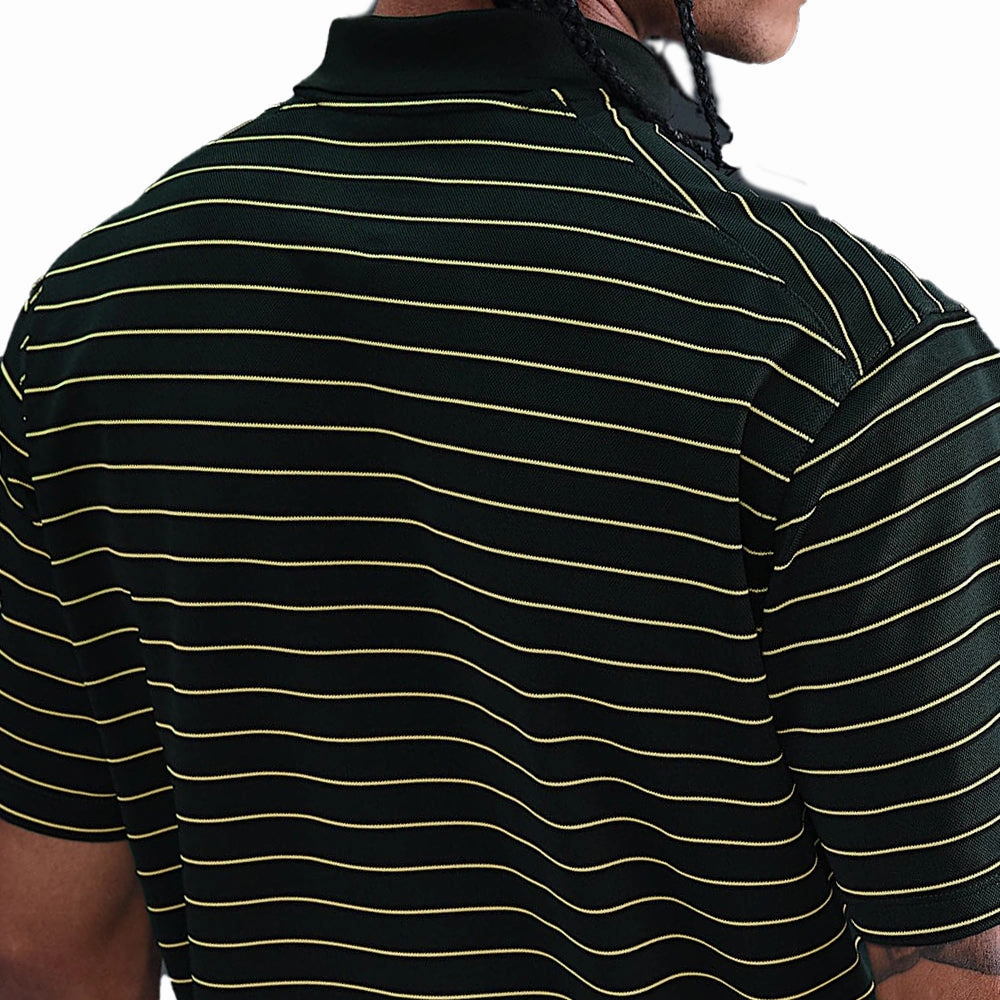 All-Day Comfort Wear Nike Dri-Fit Victory Stripe Polo Shirt - Night Forrest/Olive Flak
