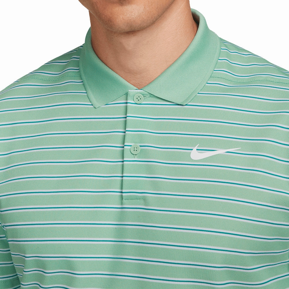 Nike Dri-FIT Victory Striped Polo Shirt - Enamel Green/White Fresh Outfit