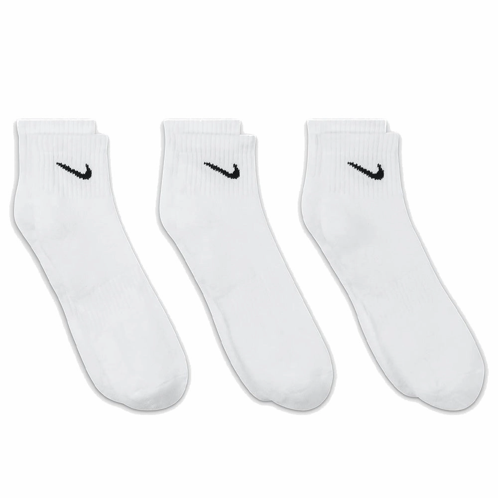 Nike Everday Cushion Ankle Socks (3 Pack) - White/Black Screen - printed Universal