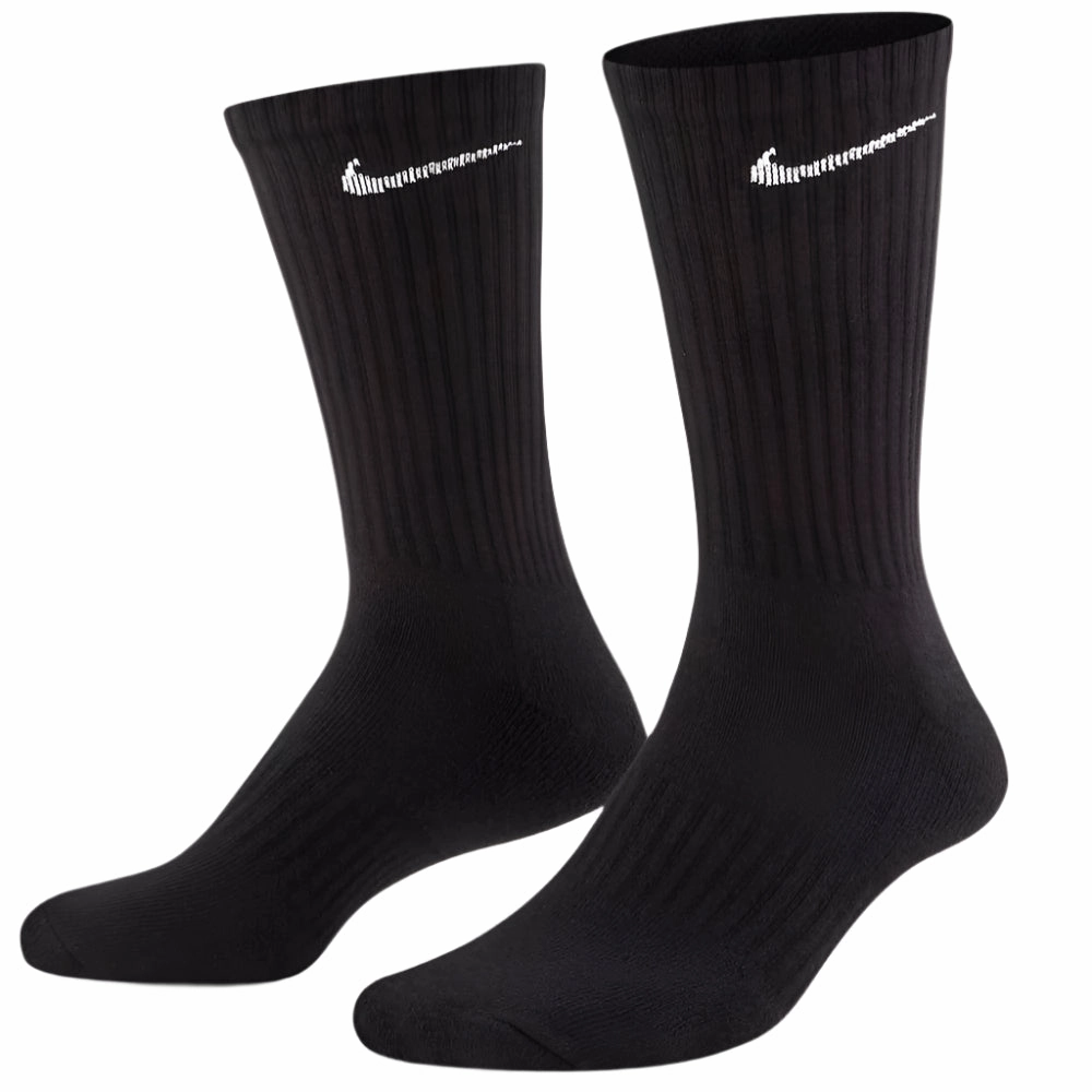 Nike Everday Cushion Crew Socks (3 Pack) - Black/White Unisex