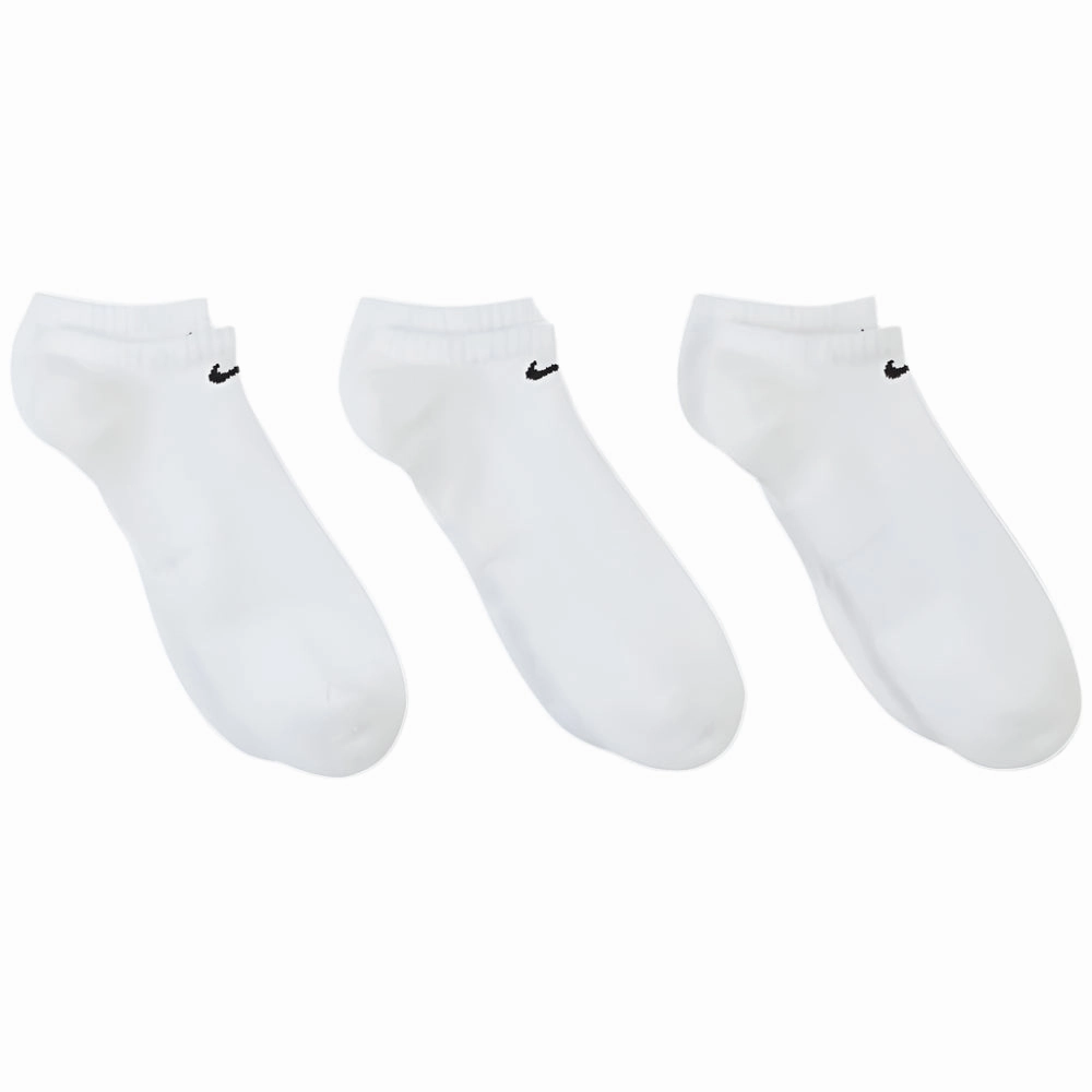 Nike Everyday Cushioned No-Show Socks (3 Pairs) - White/Black raincoat abstract