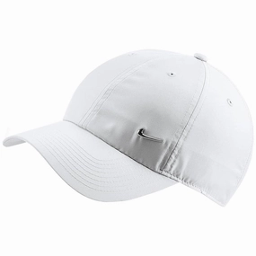 Embroidered Detail Nike Heritage 86 Cap  - White/Metallic Silver