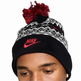 Outdoor Gathering Nike Peak Beanie - Black/University Red/University Red