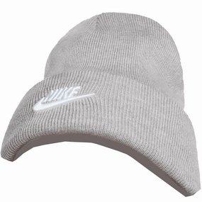 Nike Peak Beanie - Dk Grey Heather/White Statement Piece