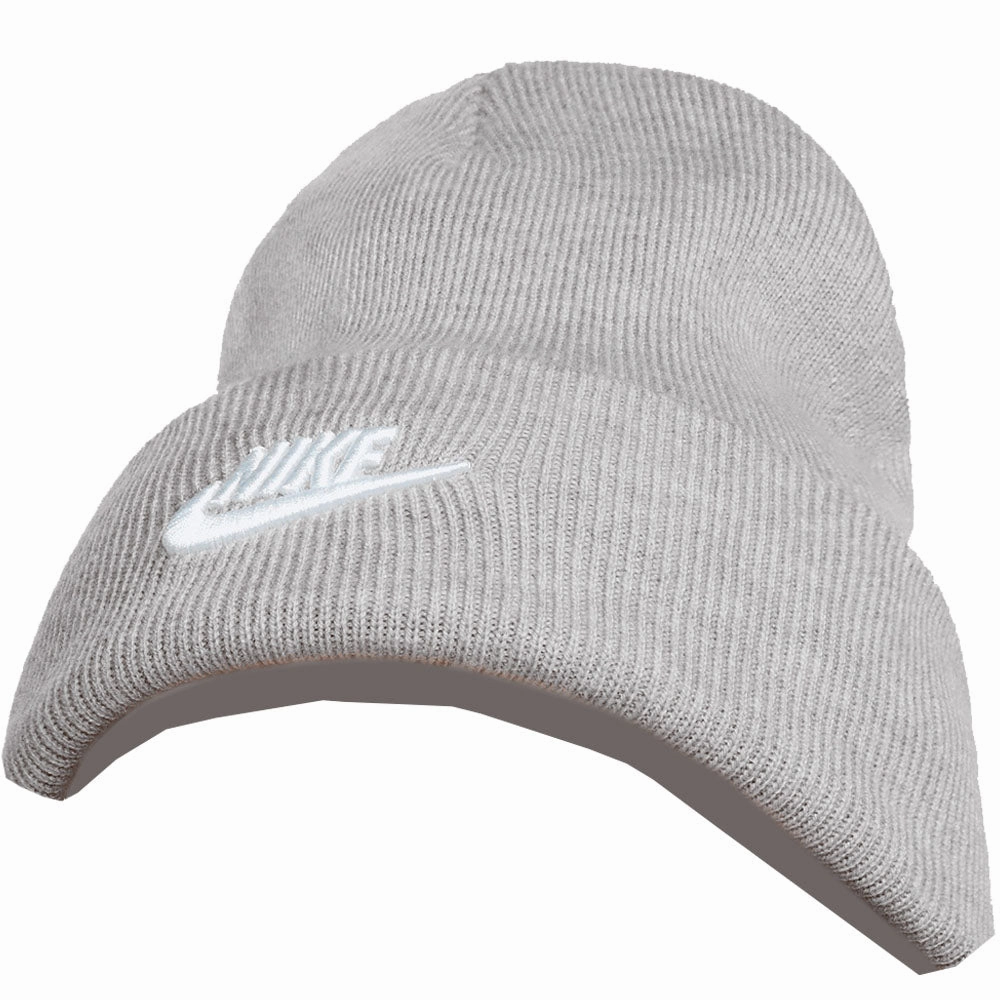 Nike Peak Beanie - Dk Grey Heather/White Statement Piece