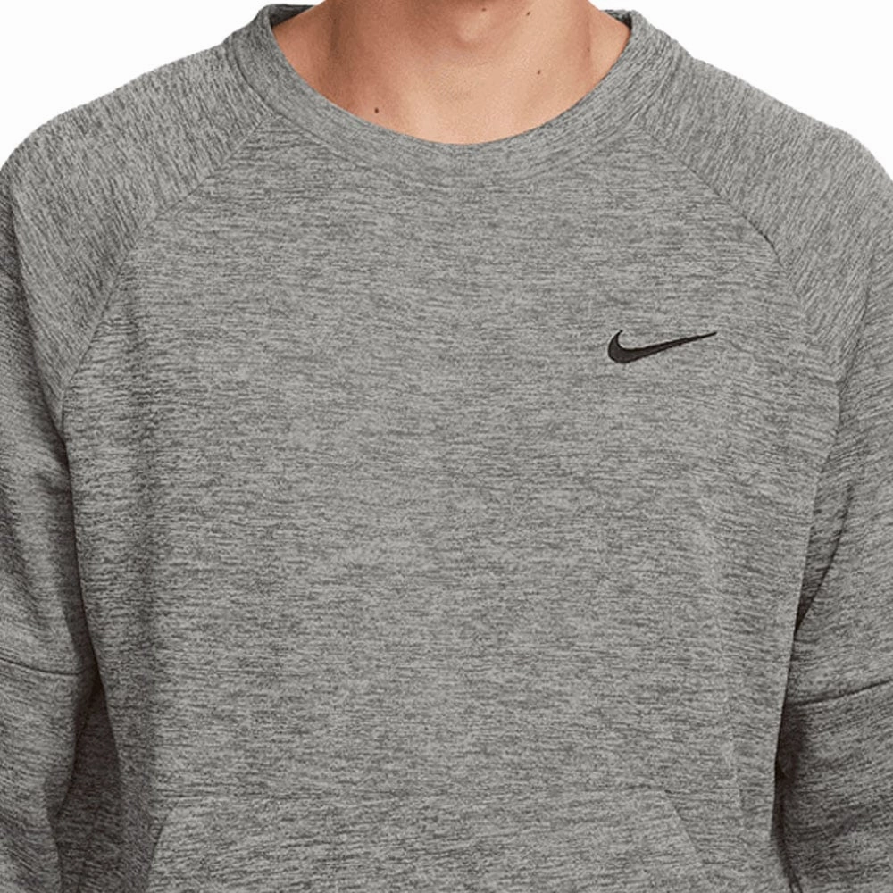 industry standard jewelry accents Nike Therma-FIT Crewneck Sweater - Dark Grey Heather/Black
