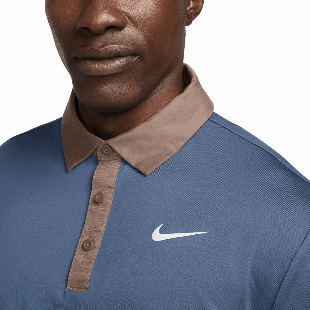 Nike Tour Men's Dri-FIT Polo Shirt - Diffused Blue/Mink Brown/White Affordable Fashion