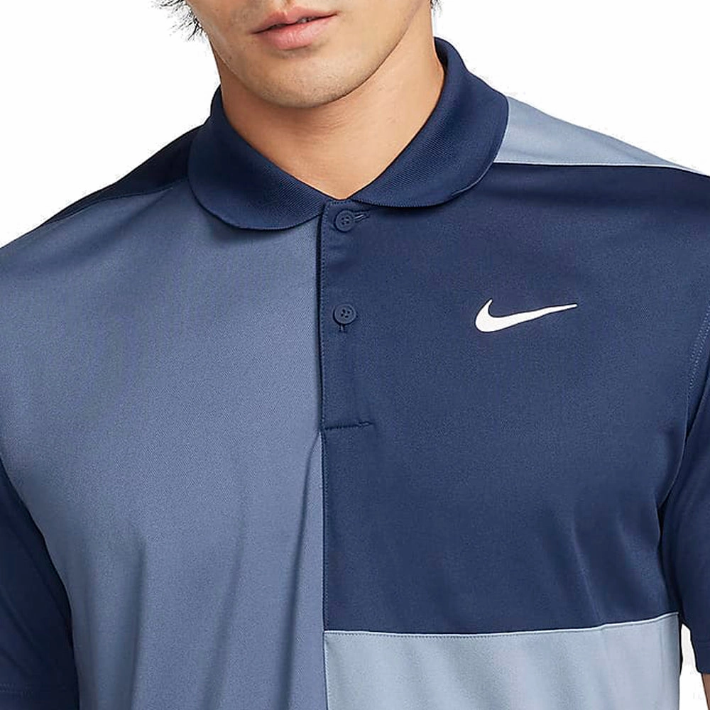 Comfortable And Versatile Sophisticated Casual Nike Victory  Dri-FIT Polo Shirts - Midnight Navy/Ashen Slate/White