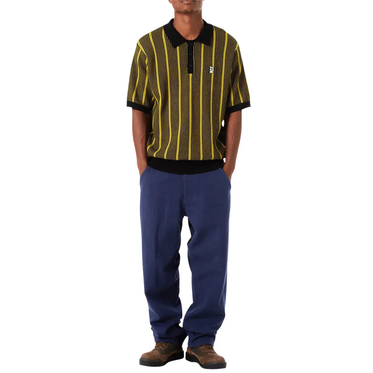 HUF Mason Pants - Navy Ergonomic Cut Light wash