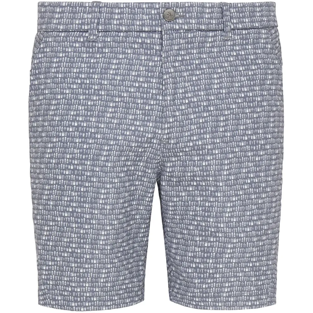 Breathable Side Vents Original Penguin Novelty Printed Cargo Shorts - Quiet Shade