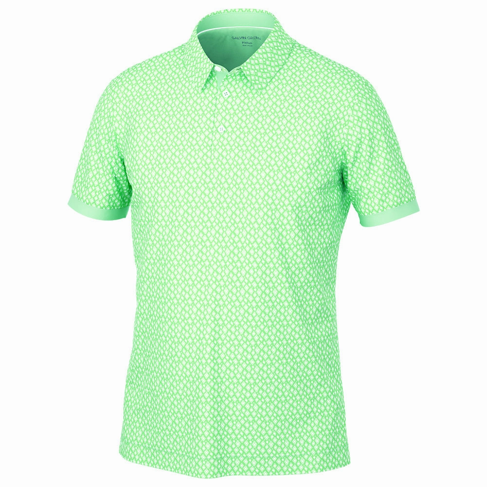 Layering Essential Perfect For Relaxing Galvin Green Manuel Polo Shirt - Fresh Green/White