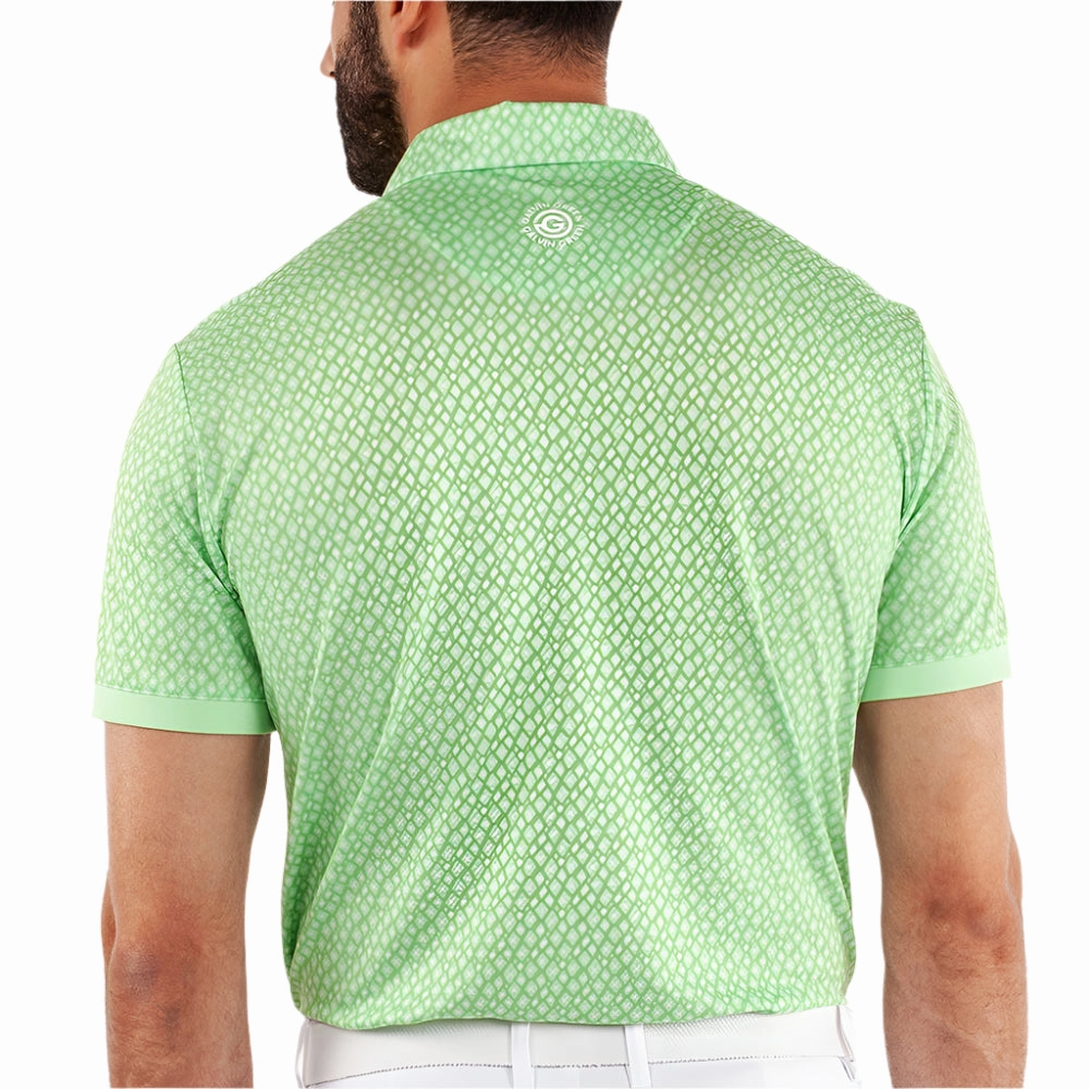 Seasonal Comfort Crew Neck Design Galvin Green Manuel Polo Shirt - Fresh Green/White