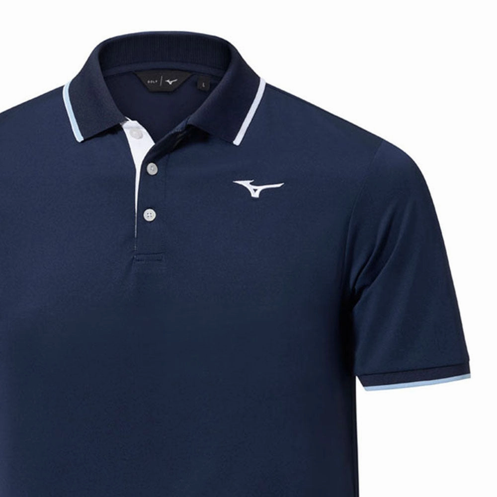 Mizuno Quick Dry Comp Plus Polo Shirt - Deep Navy Relaxed Wear Simple and Light