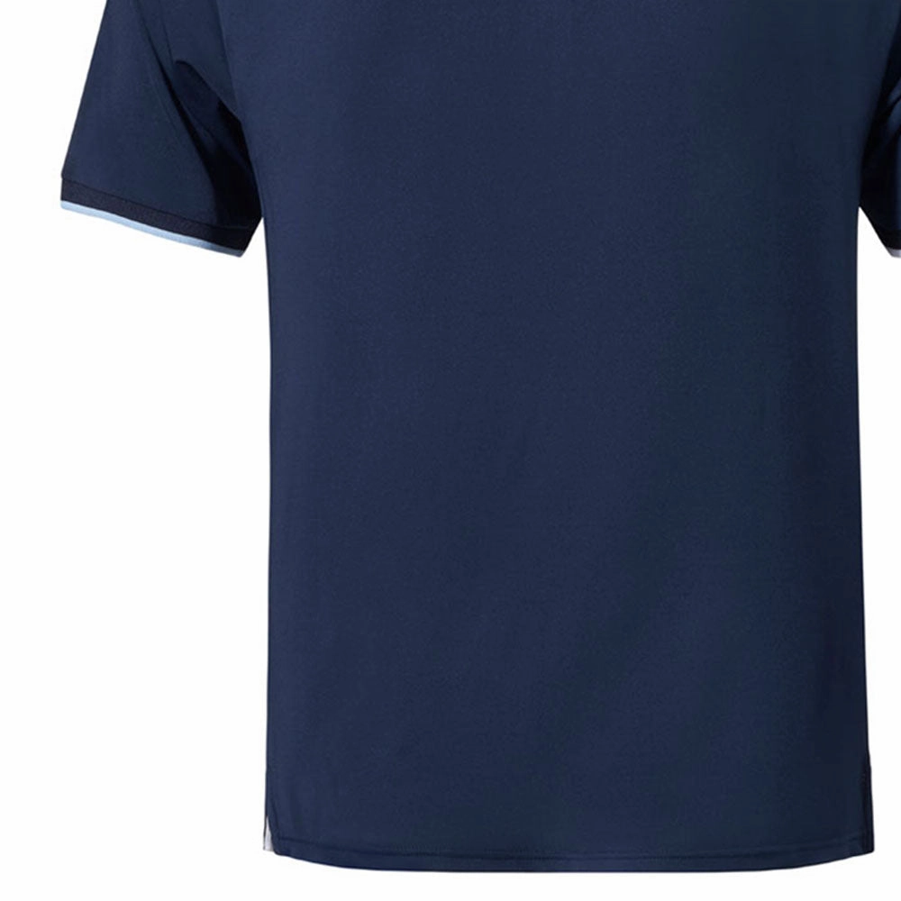 Mizuno Quick Dry Comp Plus Polo Shirt - Deep Navy Non Restrictive Cut Seam Free Back