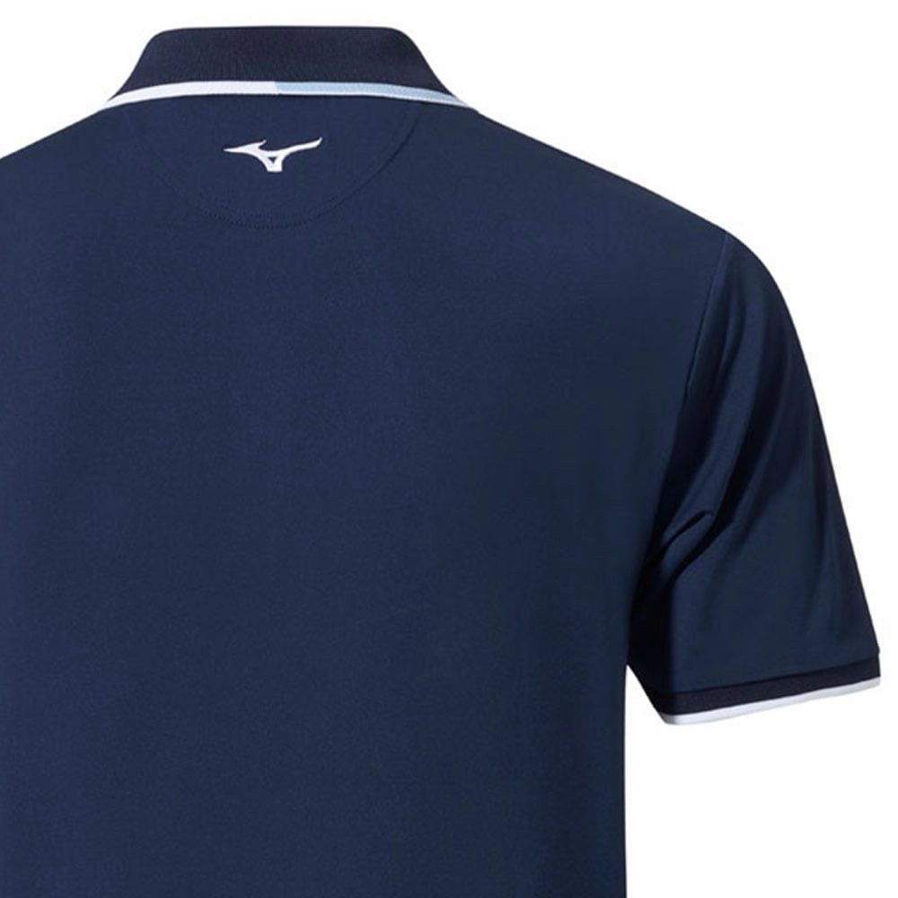 Mizuno Quick Dry Comp Plus Polo Shirt - Deep Navy Striped modernity
