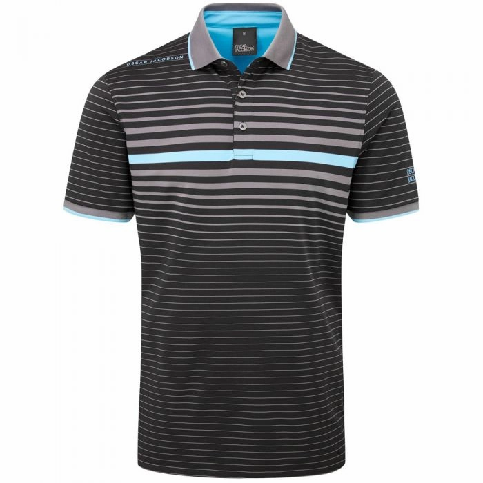 Stylish Look Eco Friendly Production Oscar Jacobson Drayton Polo Shirt - Black/Charcoal