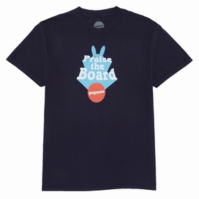 OekoTexCertified Popwar Praise The Board T-Shirt - Navy