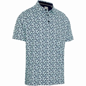 Callaway Abstract Golf Ball Polo Shirt - Peacoat Heather Texture Finish