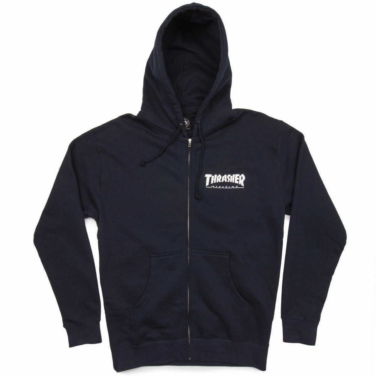 Thrasher Logo Zip Up Hoodie - Navy Fashion Vibe