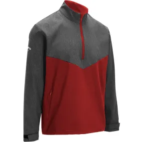 High Performance Blend Seam Sealed Construction Callaway Heathered 1/4 Zip Wind Jacket - Asphalt Heather