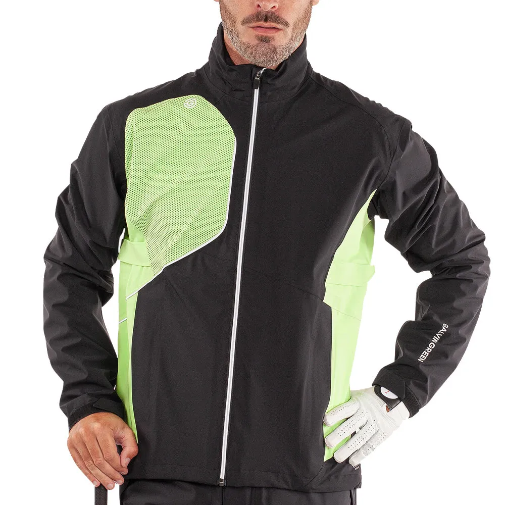 City Commuter Galvin Green Ames Waterproof Jacket - Black/Fresh Green