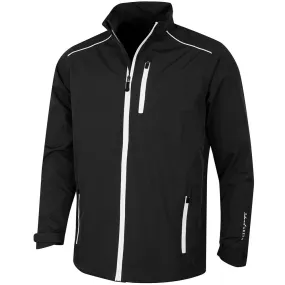 Quilted Interior Reinforced Elbow Panels Island Green Waterproof Full Zip Jacket - Black/White