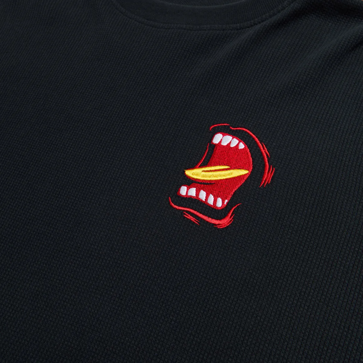 Santa Cruz Screaming Long Sleeve Thermal Shirt - Black Statement Piece Travel-friendly