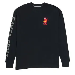 Versatile Layering Santa Cruz Screaming Long Sleeve Thermal Shirt - Black