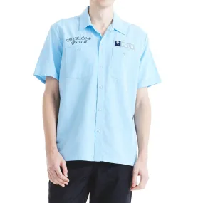 Weekend Adventure Deus Ex Machina Forecourt Shirt - Sky Blue