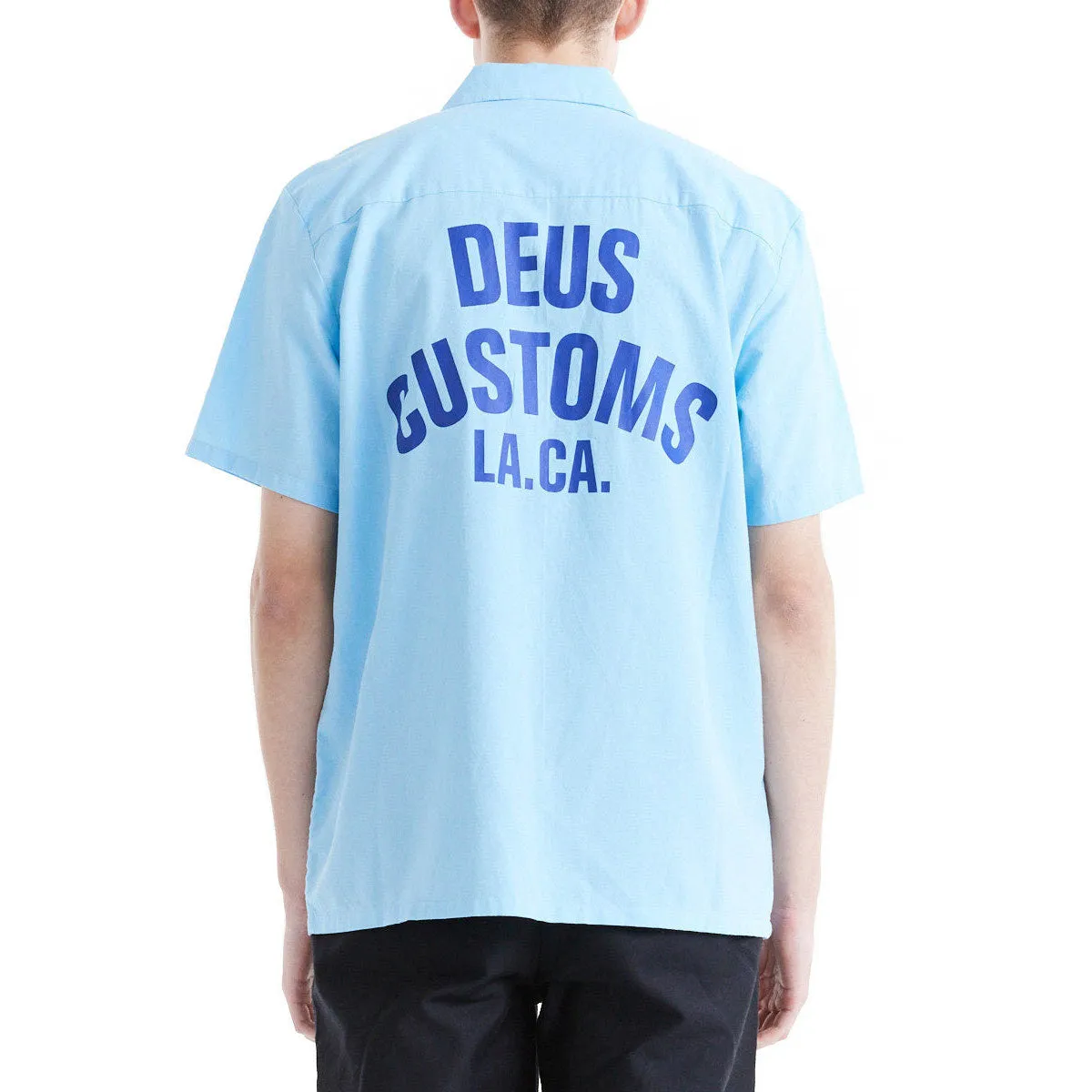 Deus Ex Machina Forecourt Shirt - Sky Blue Unique Design