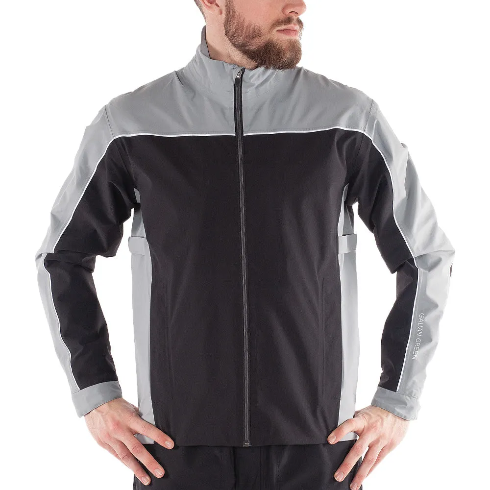 Galvin Green Ace Gore-Tex Waterproof Jacket - Black/Sharskin/White ElasticWaistband Functional Fit