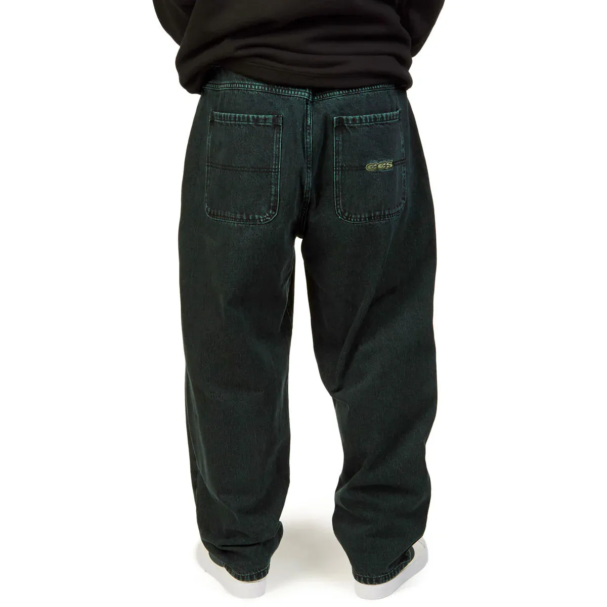 CCS Baggy Taper Denim Jeans - RL Acid Green Flexible Waistband