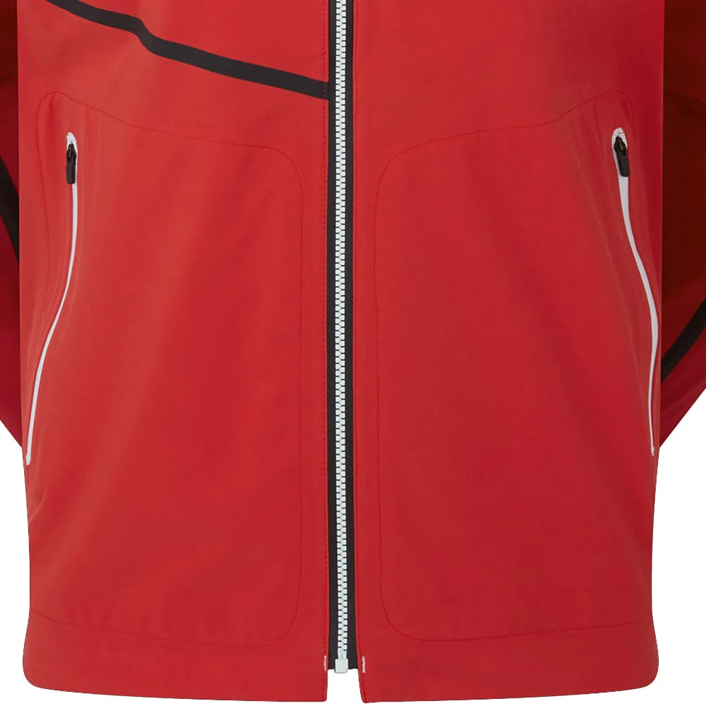 FootJoy FJ HydroTour Waterproof Jacket - Red Tonal Oversized style Slim Silhouette