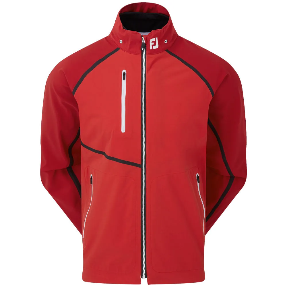 Contoured Back Panel Cuffs Adjust FootJoy FJ HydroTour Waterproof Jacket - Red Tonal